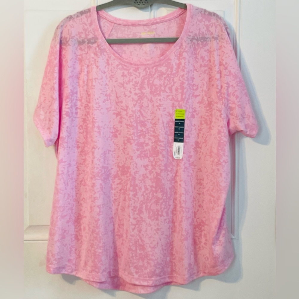 Tek Gear Light Pink Short Sleeve Women's Tee Size 1X